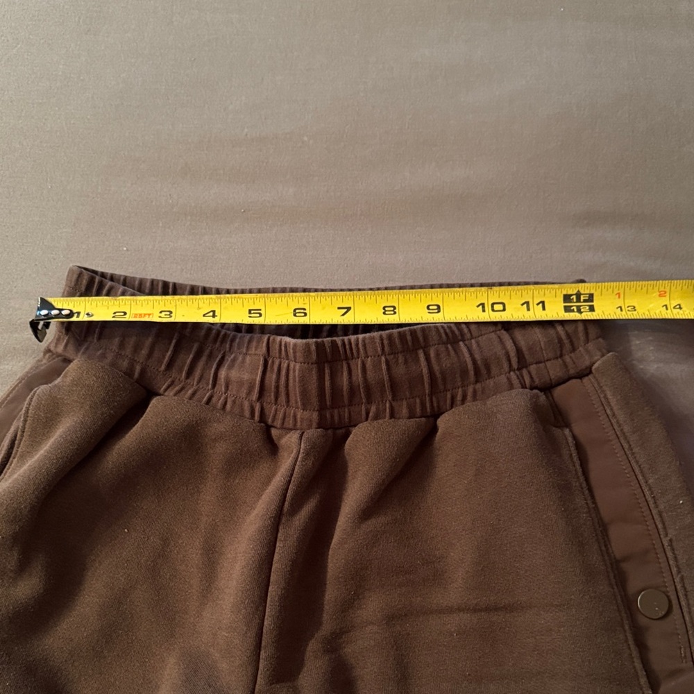 ALO Yoga Brown Snap-Detail Track Pants - Picture 7 of 9